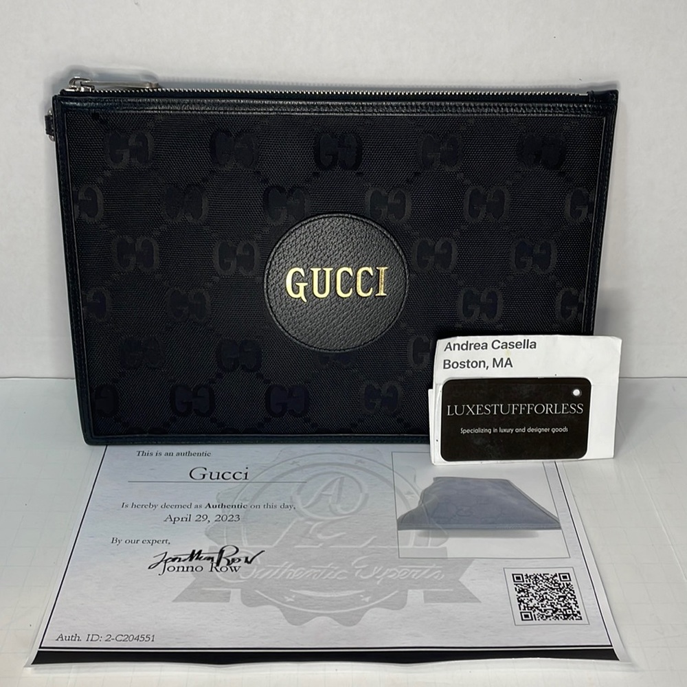 Authentic GUCCI, iPad/travel clutch with COA
